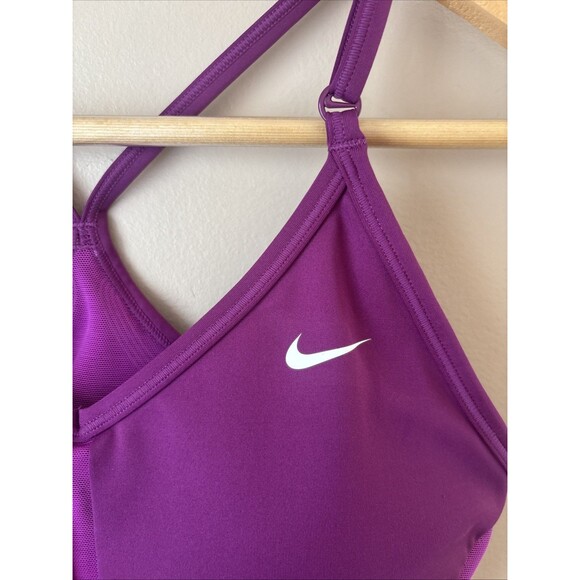 Nike Women’s Indy Sports Bra Purple V-Neck Low Support Size Medium - Picture 3 of 8